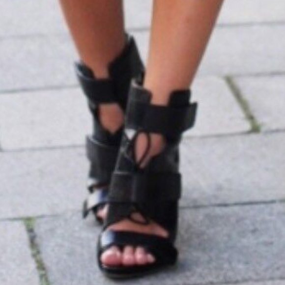 💥KILLER DESING💥 ALEXANDER WANG Noemi Combat Open-Toe Booties - Picture 4 of 15